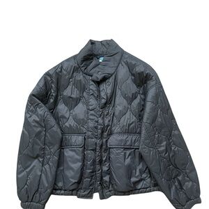 Women's Quilted Jacket - Dark Gray